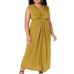 NWT Love Squared Marigold Knotted Maxi Dress 3X